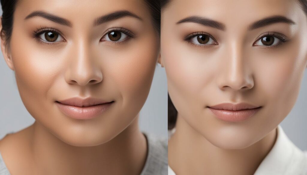 glutathione skin whitening results