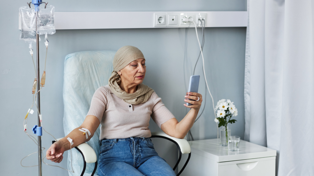 Understanding IV Vitamin C Therapy: Benefits, Safety, and What Patients Should Know 3 Patient receiving IV vitamin C therapy in a medical clinic while undergoing integrative cancer care treatment, illustrating intravenous infusion support, wellness therapy, and oncology patient care.